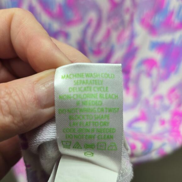 Lilly Pulitzer French Terry Tammy Flamingo Dress Purple & Pink Size Small - Picture 6 of 6
